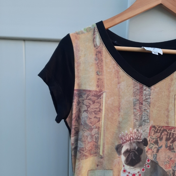 Vintage Y2K Royal Pug Graphic Tee | 6 Degrees | Size Medium - Picture 6 of 11